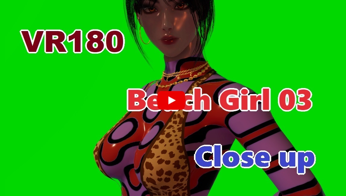 Video , [VR180] Beach Girl 03 , Close up [DanceXR(MMD)]