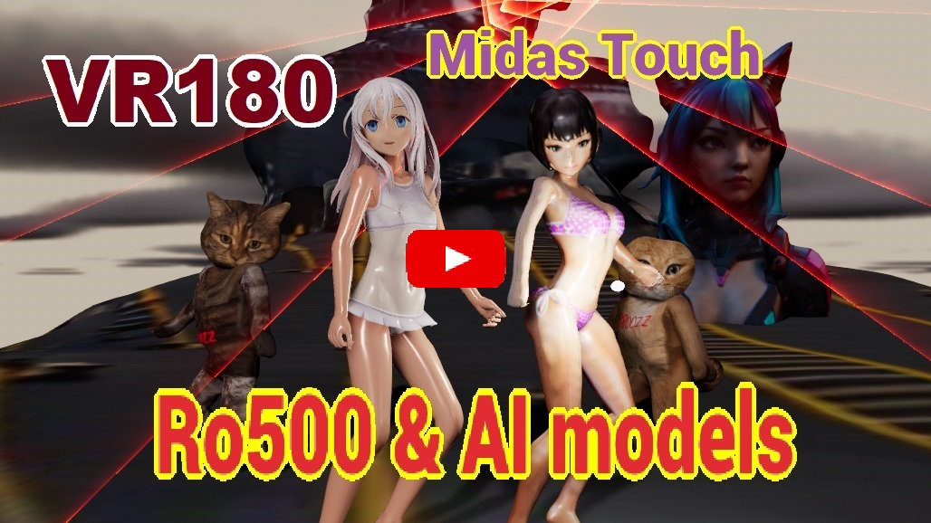 Video , [VR180] Ro500 & AI 3D models - Midas Touch [DanceXR]